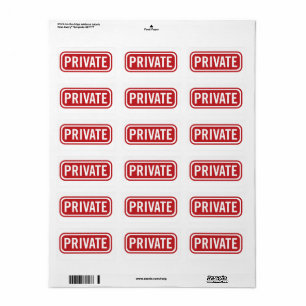 Privat etikett adressetikett