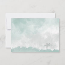 Privat Grönt Vattenfärg Inledande Namn Monogram