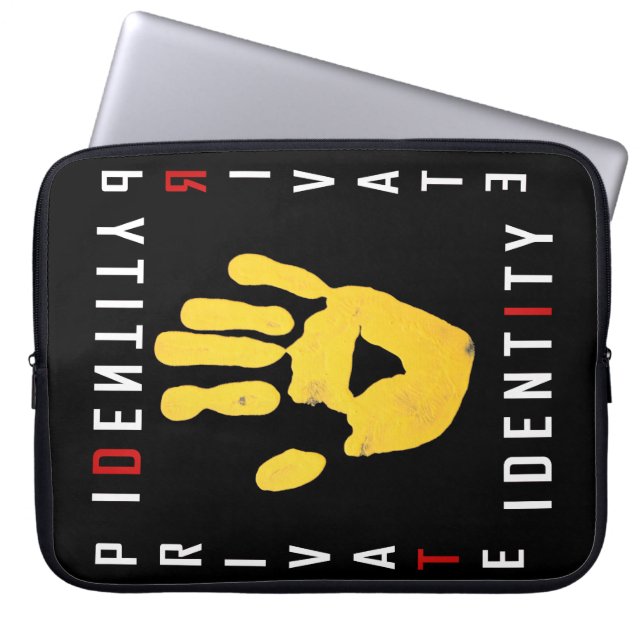 Privat identitetskod ID Handflatan Laptop sleeve (Framsidan)