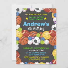 Privat idrottsdag för barninbjudan inbjudningar