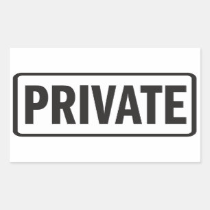 Privat inloggning för kontor rektangulärt klistermärke