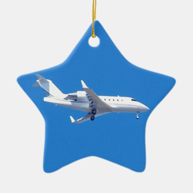 Privat jet. julgransprydnad keramik (Framsidan)