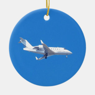 Privat jet. julgransprydnad keramik