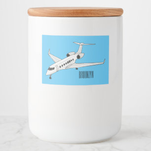 Privat jet serieillustration mat etiketter