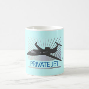 Privat jetflygplan kaffemugg