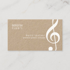 Privat lektionslärare för musik, Rustic Krac Visitkort