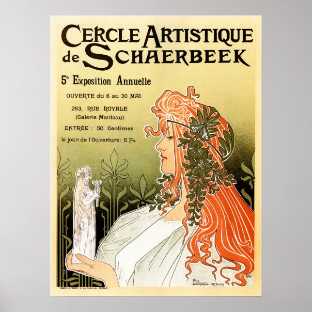 PRIVAT LIVEMONT Cercle Artistique de Schaerbeek Poster (Framsidan)