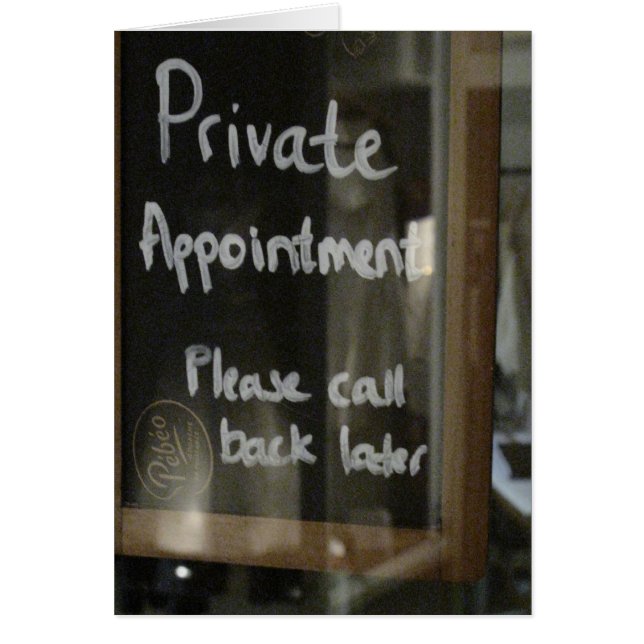 privat möte hälsningskort (Framsidan)
