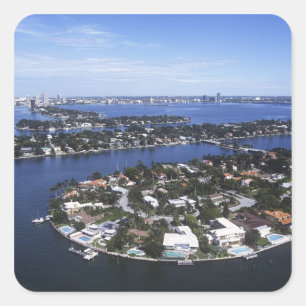 Privat ö-hem i Biscayne Bay, Star Fyrkantigt Klistermärke