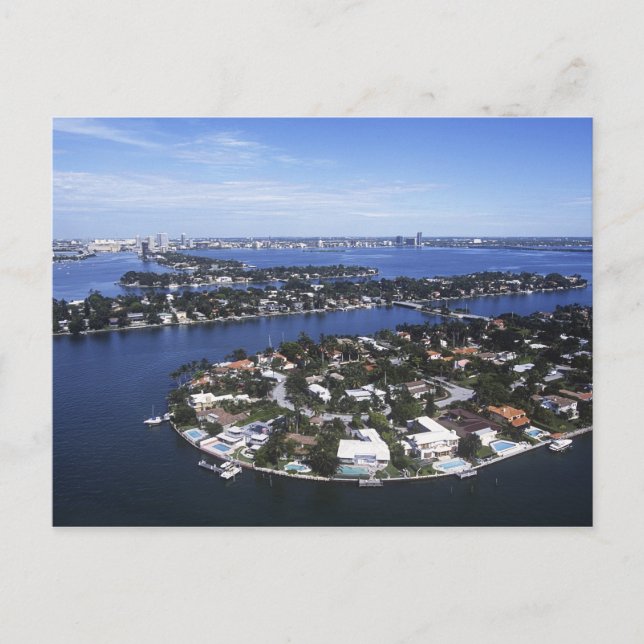 Privat ö-hem i Biscayne Bay, Star Vykort (Framsida)