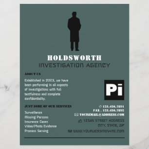 Privat Öga Logotyp, privatdetektiver Reklamblad