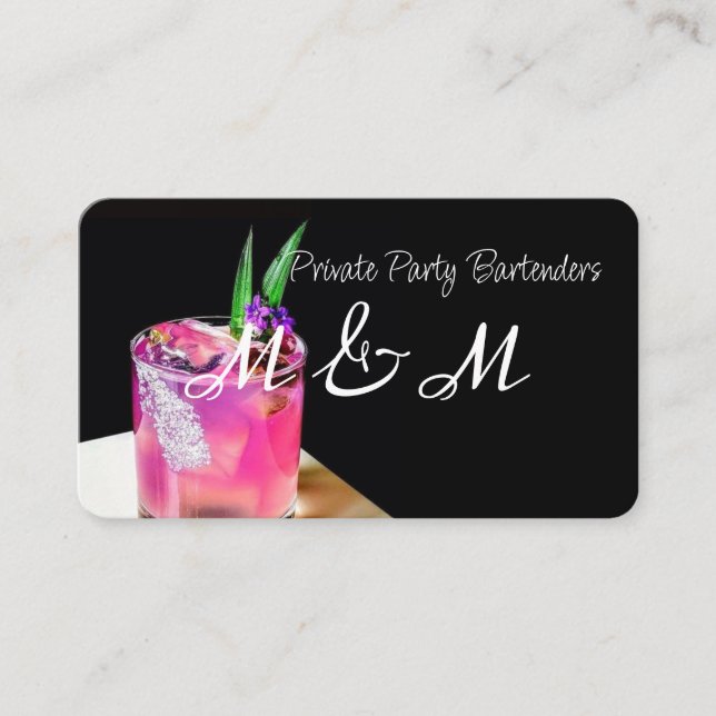Privat Party Bartender för din Speciella händelse Visitkort (Framsida)