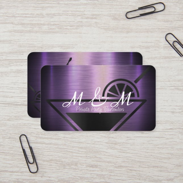 Privat Party Bartender för din Speciella händelse Visitkort (Fram/Back In Situ)