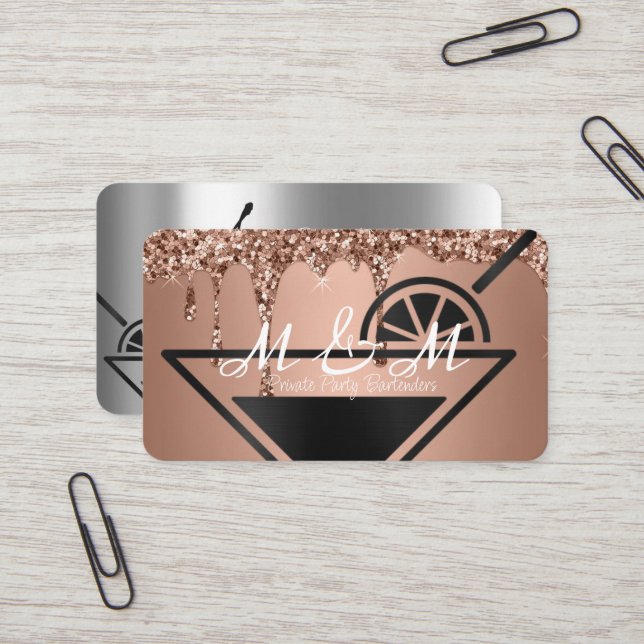 Privat Party Bartender för din Speciella händelse Visitkort (Fram/Back In Situ)