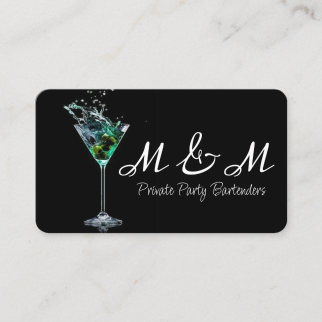 Privat Party Bartender för din Speciella händelse Visitkort (Framsida)