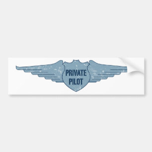 Privat pilot- blåttvingar bildekal
