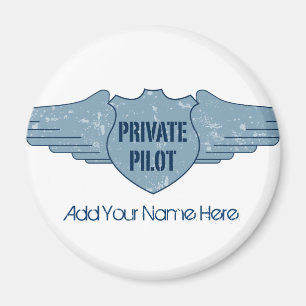 Privat pilot- blåttvingar magnet
