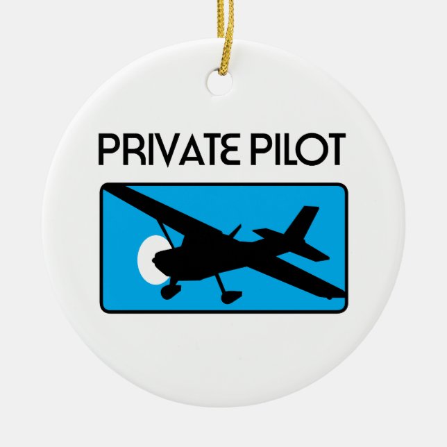 Privat pilot julgransprydnad keramik (Framsidan)