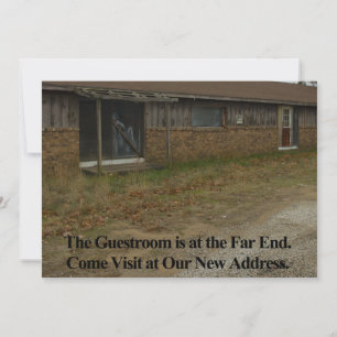 Privat roligt adressändringkort: Guestroom Meddelande
