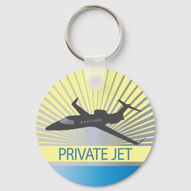 Privata Jet-flygplan Nyckelring (Framsida)