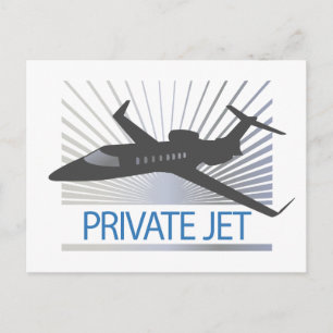 Privata Jet-flygplan Vykort