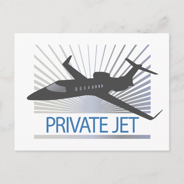 Privata Jet-flygplan Vykort (Framsida)