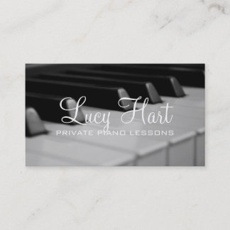 Privata Piano Lessons, Music Instructor Visitkort