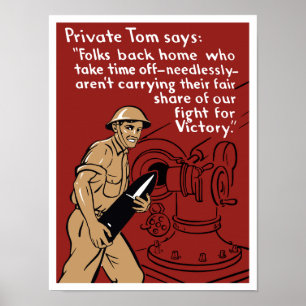 Privata Tom -- Världskrig två Poster