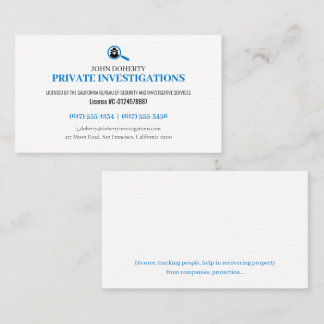 Privata undersökningar | Detektiv Proffs Visitkort