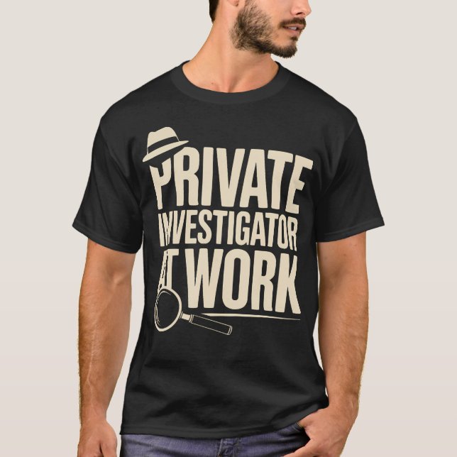 Privatdetektiv jobb yrke privat t shirt (Framsida)
