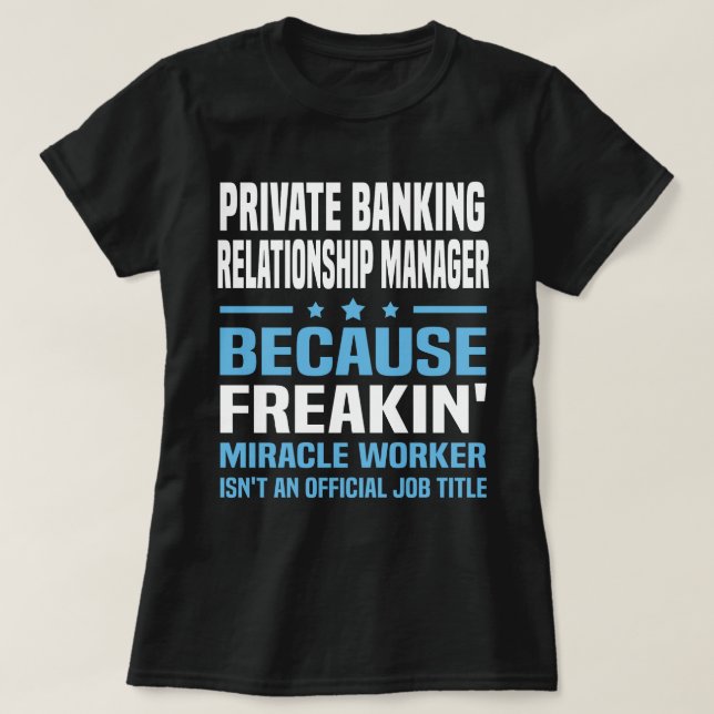 Private Banking Relationship Manager T Shirt (Design framsida)