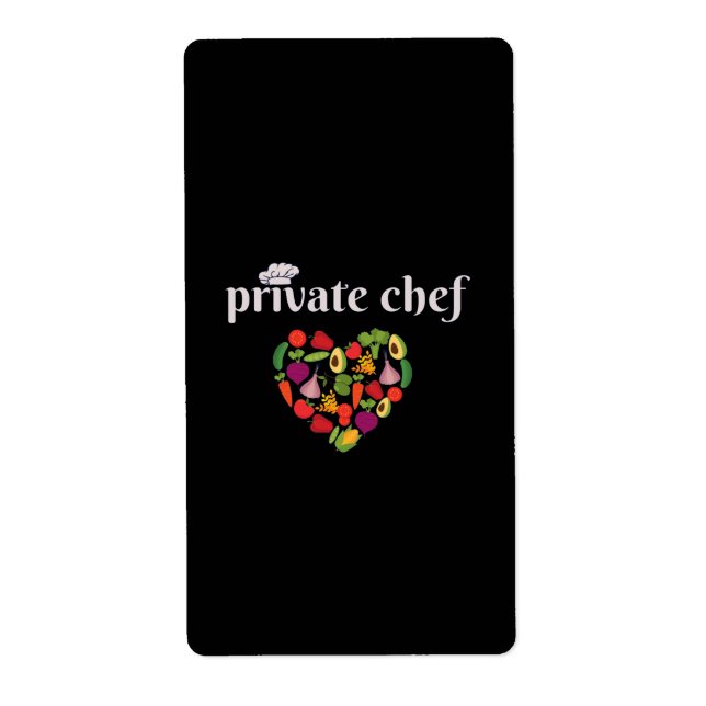 Private Chef Food Älskare Valentines day Fraktsedel (Framsidan)