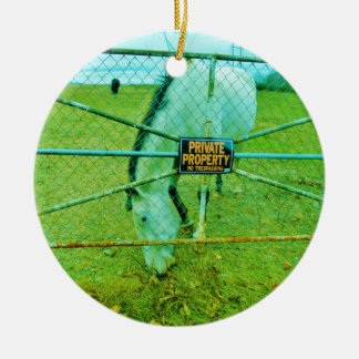 Private Egendom, Horse Julgransprydnad Keramik