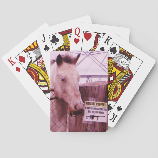 Private Egendom lavender Horse Spel Kort (Baksidan)