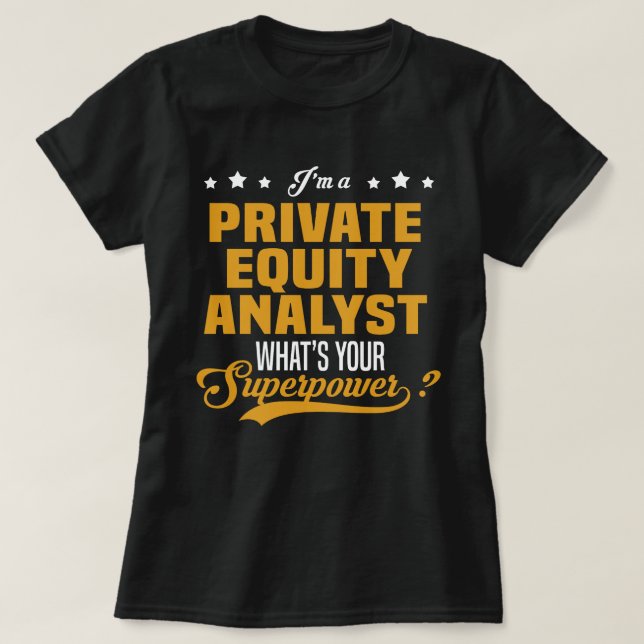 Private Equity Analyst T Shirt (Design framsida)