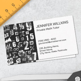 Private Math Tutor - Mathematics Educator Visitkort