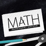 Private Math Tutor - Mathematics Educator Visitkort<br><div class="desc">Privat matematiklärare - Affärskort för matematiklärare</div>
