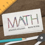 Private Math Tutor - Mathematics Educator Visitkort<br><div class="desc">Privat matematiklärare - Affärskort för matematiklärare</div>