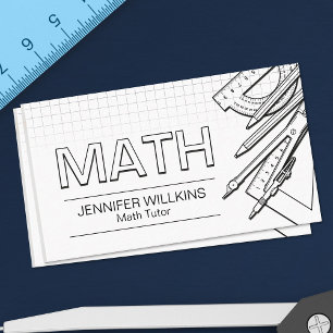 Private Math Tutor - Mathematics Educator Visitkort