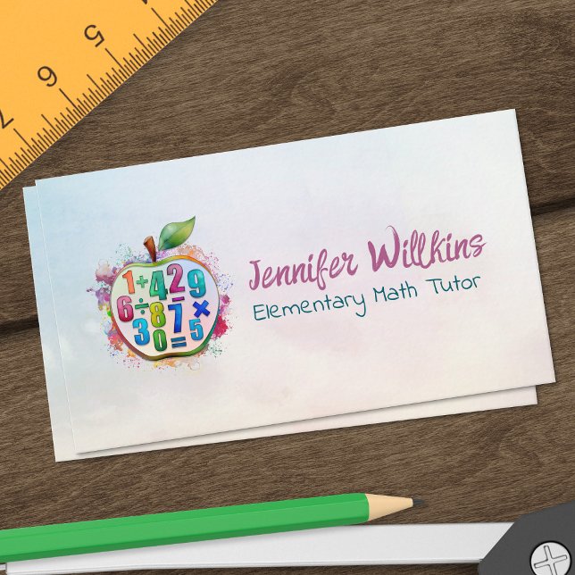 Private Math Tutor - Tidigt klass, elementär Busi Visitkort (Skapare uppladdad)