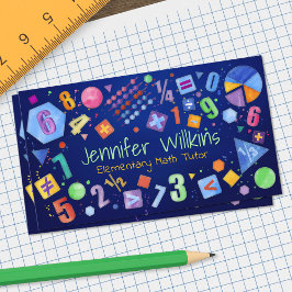 Private Math Tutor - Tidigt klass, elementär Busi Visitkort