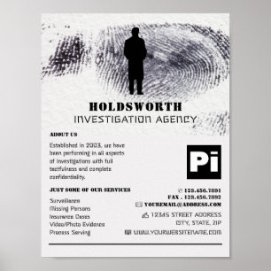 Private Öga Design, Privat detektiver Poster