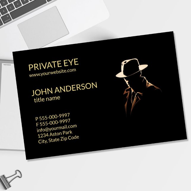 Private öga Modern Private Investigator Business C Visitkort (Skapare uppladdad)