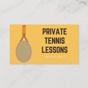 Private Tennis Lessons För barn & Vuxnas Coach Visitkort