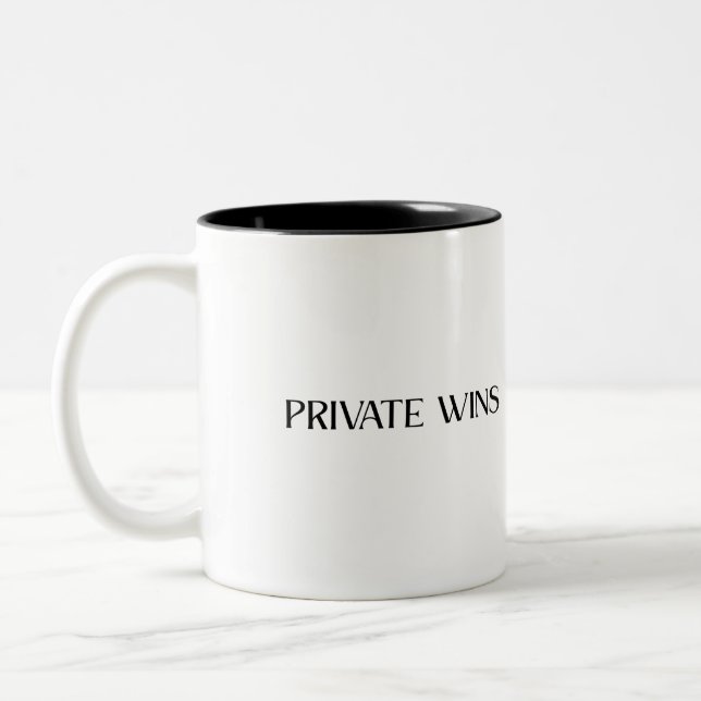 Private Wins Minimalist Coffee Mug Två-Tonad Mugg (Vänster)