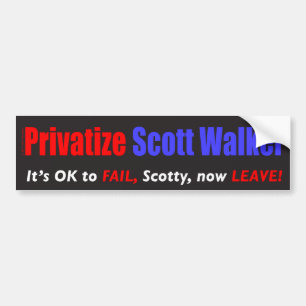 Privatisera den Scott fotgängare Bildekal
