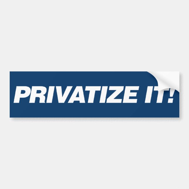 Privatisera det bildekal (Framsidan)