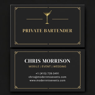 Privatkock Professionell Bartender Visitkort