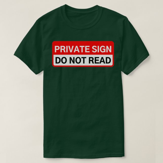 PRIVATTECKEN LÄS INTE T SHIRT (Design framsida)