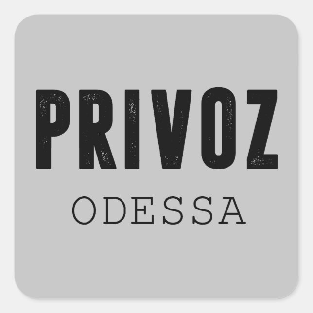 Privoz market Odesa Fyrkantigt Klistermärke (Framsida)